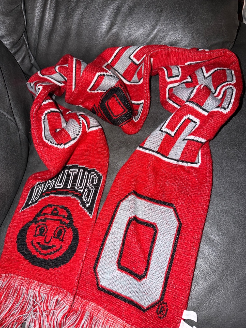Forever Collectibles Red, Gray & Black Knit Team Scarf